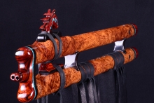 Honduran Rosewood Root Burl Native American Flute, Minor, Low F-4, #H18Aa